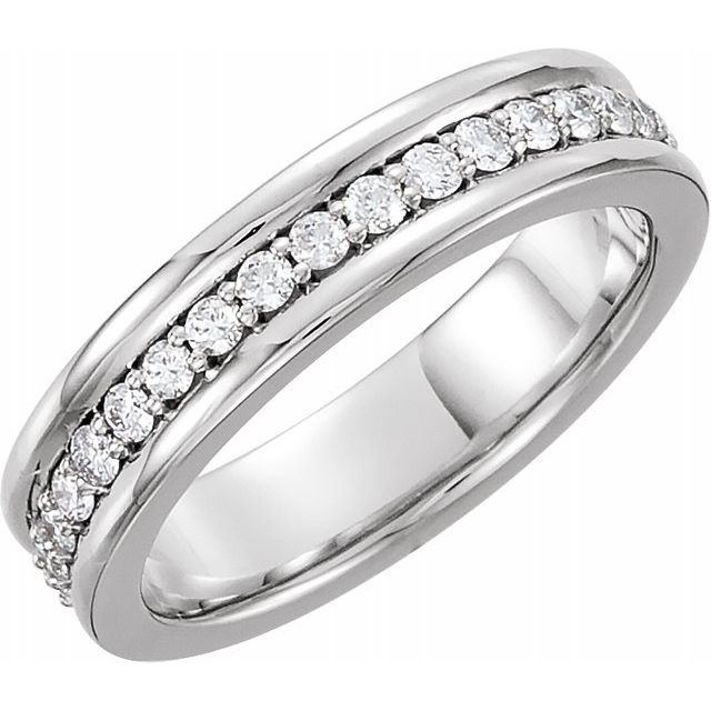 14K White 3/4 CTW Diamond Eternity Band - Balacia