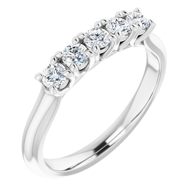 14K White 3/8 CTW Diamond Anniversary Band - Balacia