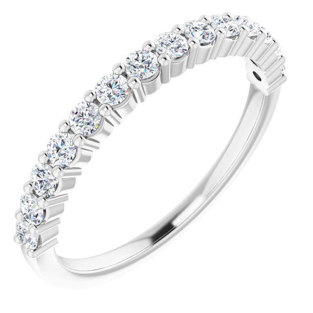 14K White 3/8 CTW Diamond Anniversary Band - Balacia