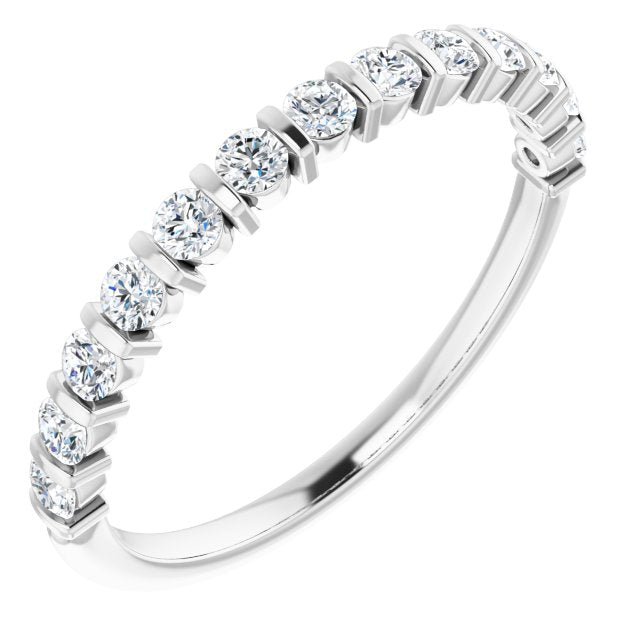 14K White 3/8 CTW Diamond Anniversary Band - Balacia