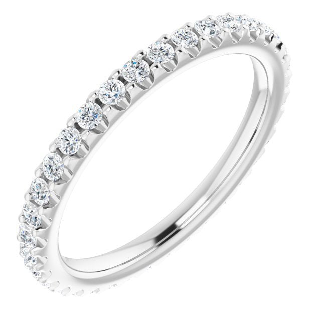 14K White 5/8 CTW Diamond Eternity Band - Balacia