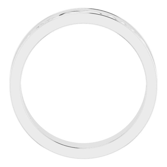 14K White 6 mm Celtic - Inspired Band - Balacia