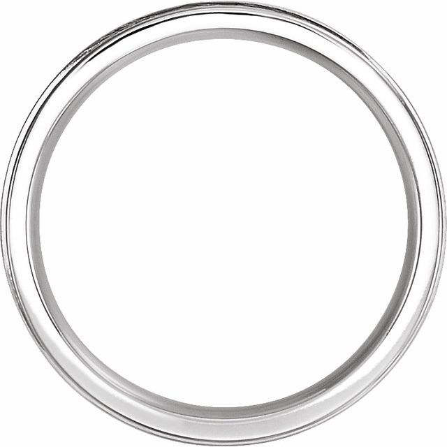 14K White 6 mm Grooved Band - Balacia