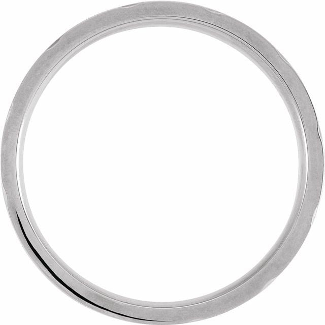 14K White 6 mm Grooved Band - Balacia