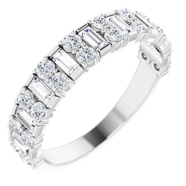 14K White 9/10 CTW Diamond Anniversary Band - Balacia