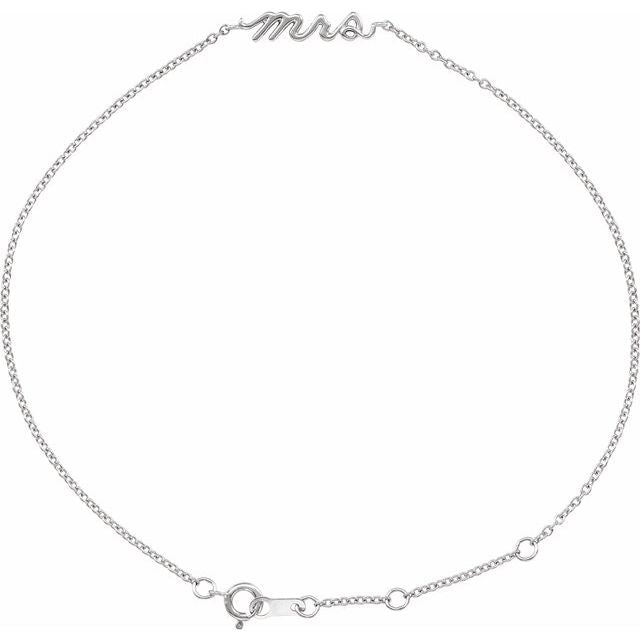 14k White Gold Mrs Bracelet - Balacia