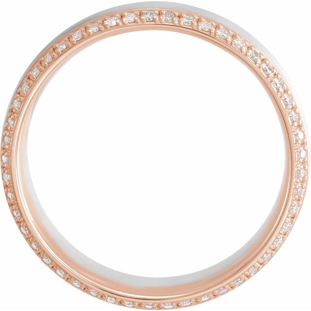 14K White &amp; Rose 6 mm 1/4 CTW Diamond Band - Balacia