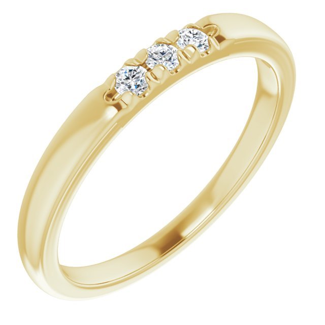 14K Yellow .09 CTW Diamond French - Set Anniversary Band - Balacia