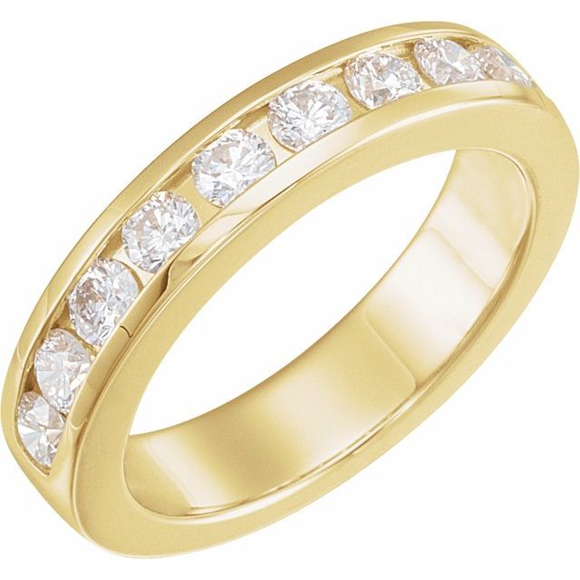 14K Yellow 1 CTW Diamond Anniversary Band - Balacia