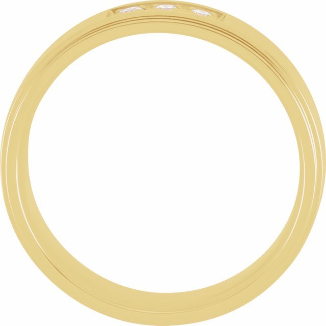 14K Yellow 1/10 CTW Diamond Flat Edge Band - Balacia