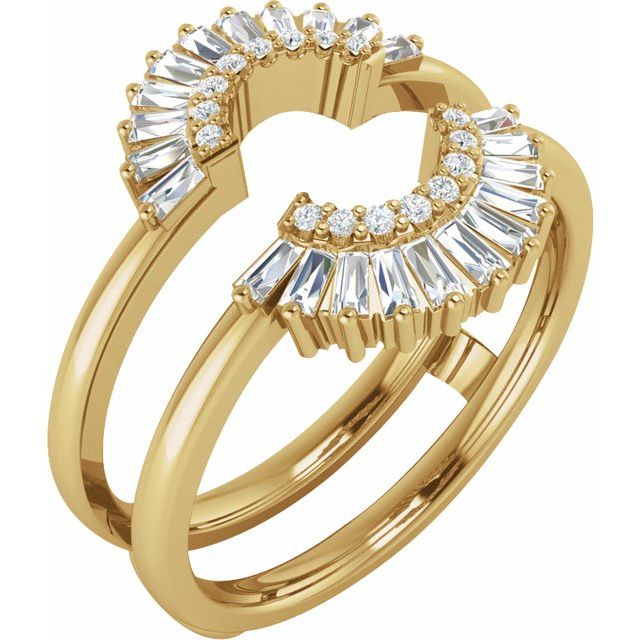 14K Yellow 1/2 CTW Diamond Ring Guard - Balacia