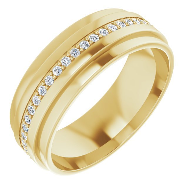 14K Yellow 1/3 CTW Diamond Eternity Band - Balacia