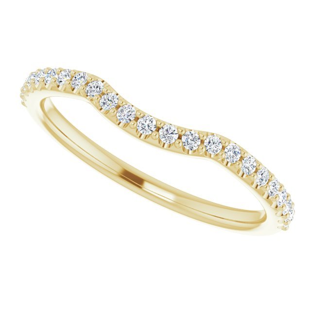 14K Yellow 1/5 CTW Diamond Contour Band - Balacia