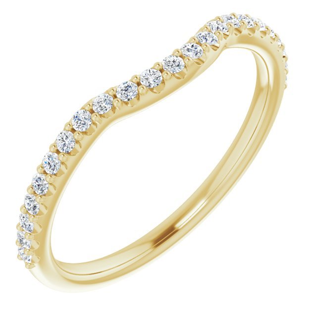 14K Yellow 1/5 CTW Diamond Contour Band - Balacia