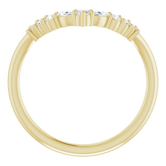 14K Yellow 1/5 CTW Diamond Contour Band - Balacia