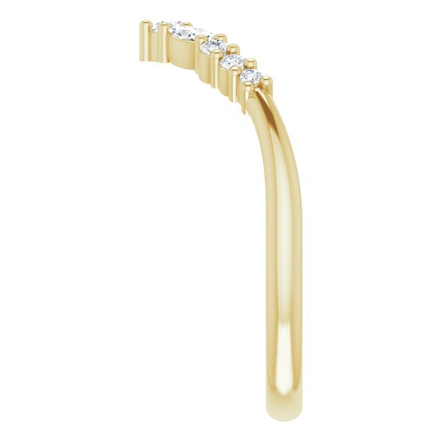 14K Yellow 1/5 CTW Diamond Contour Band - Balacia