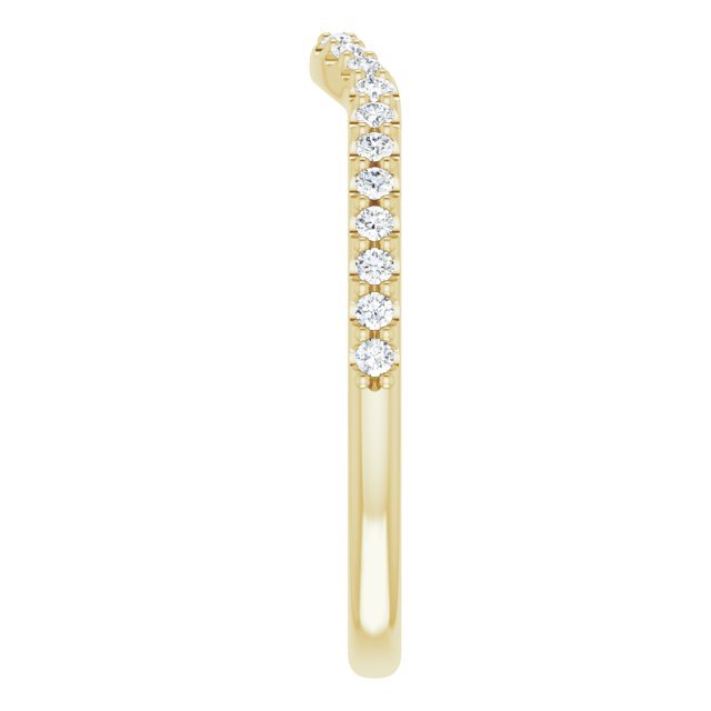 14K Yellow 1/5 CTW Diamond Contour Band - Balacia