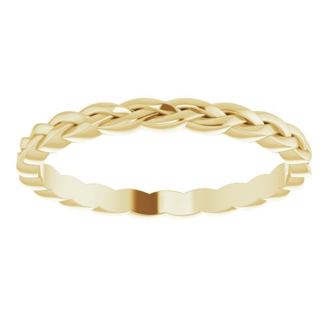 14K Yellow 2 mm Woven Band - Balacia