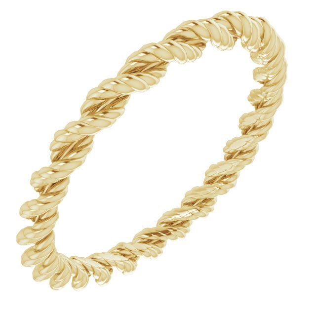 14K Yellow 2mm Rope Band - Balacia