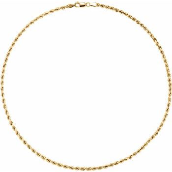 14K Yellow 3 mm Rope 20" Chain - Balacia