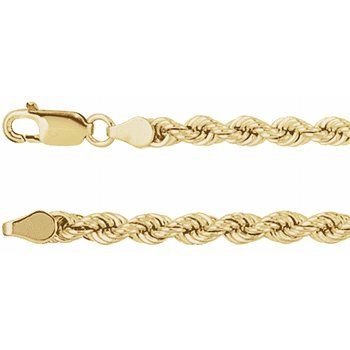 14K Yellow 4mm Rope 18" Chain - Balacia