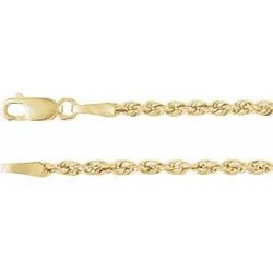 14K Yellow 4mm Rope 18" Chain - Balacia