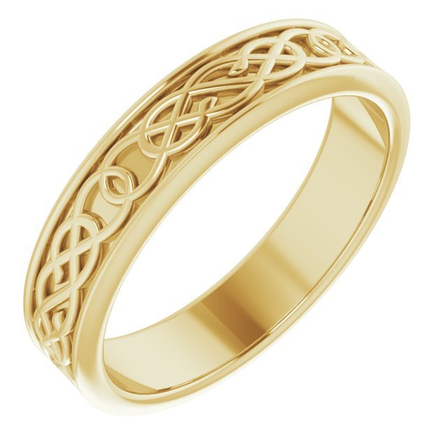 14K Yellow 5 mm Celtic - Inspired Band - Balacia