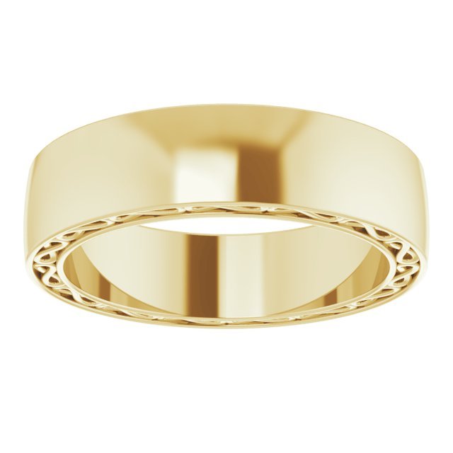 14K Yellow 6 mm Infinity - Inspired Band - Balacia