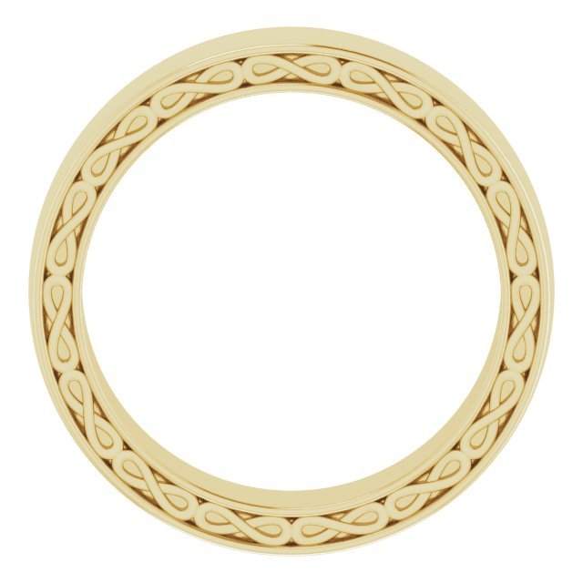 14K Yellow 6 mm Infinity - Inspired Band - Balacia