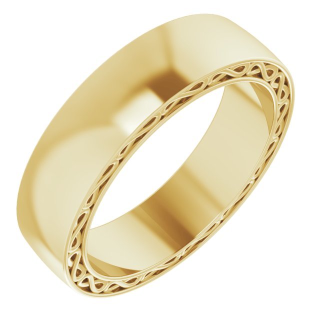 14K Yellow 6 mm Infinity - Inspired Band - Balacia