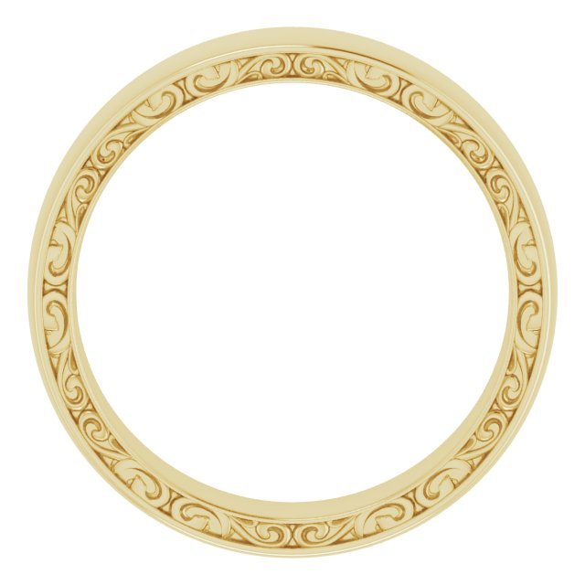 14K Yellow 6 mm Sculptural Band - Balacia