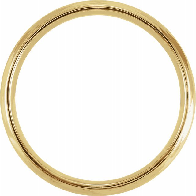 14K Yellow 7 mm Scalloped Edge Band - Balacia