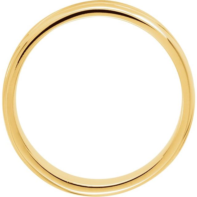 14K Yellow 8 mm Grooved Band - Balacia