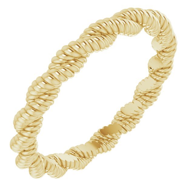 14K Yellow Twisted Rope Band - Balacia