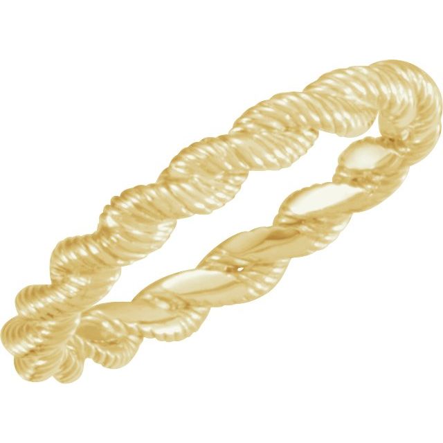 14K Yellow Twisted Rope Band - Balacia