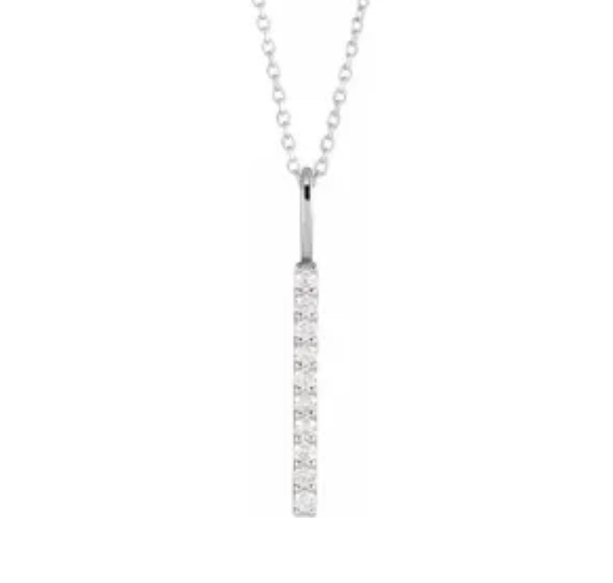 1/6 ctw Lab Diamond 14k White Gold Pendant - Balacia