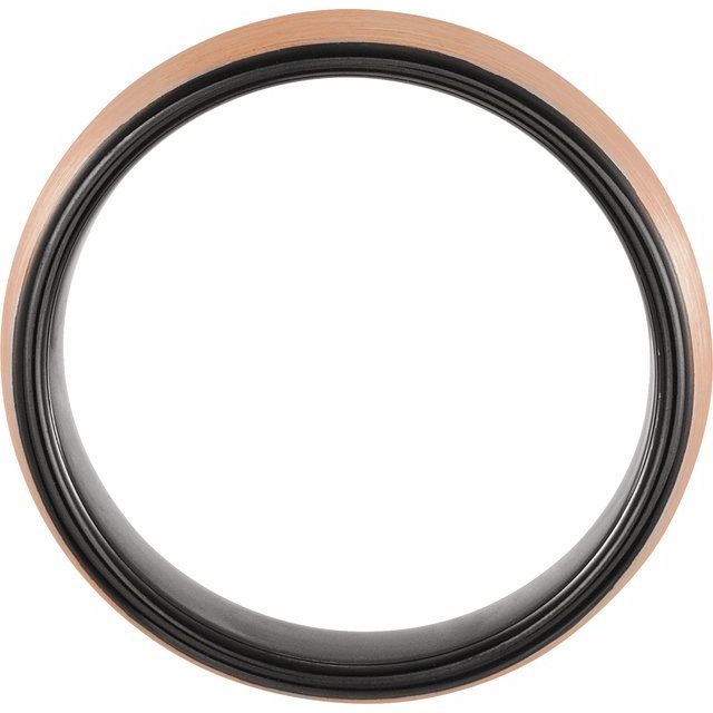 18K Rose Gold PVD &amp; Black PVD Tungsten 4 mm Band - Balacia