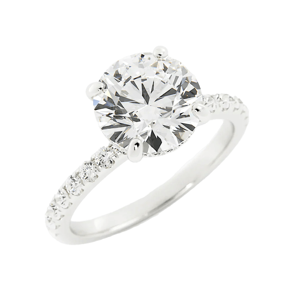 2 Carat Round Moissanite Engagement Ring - Balacia