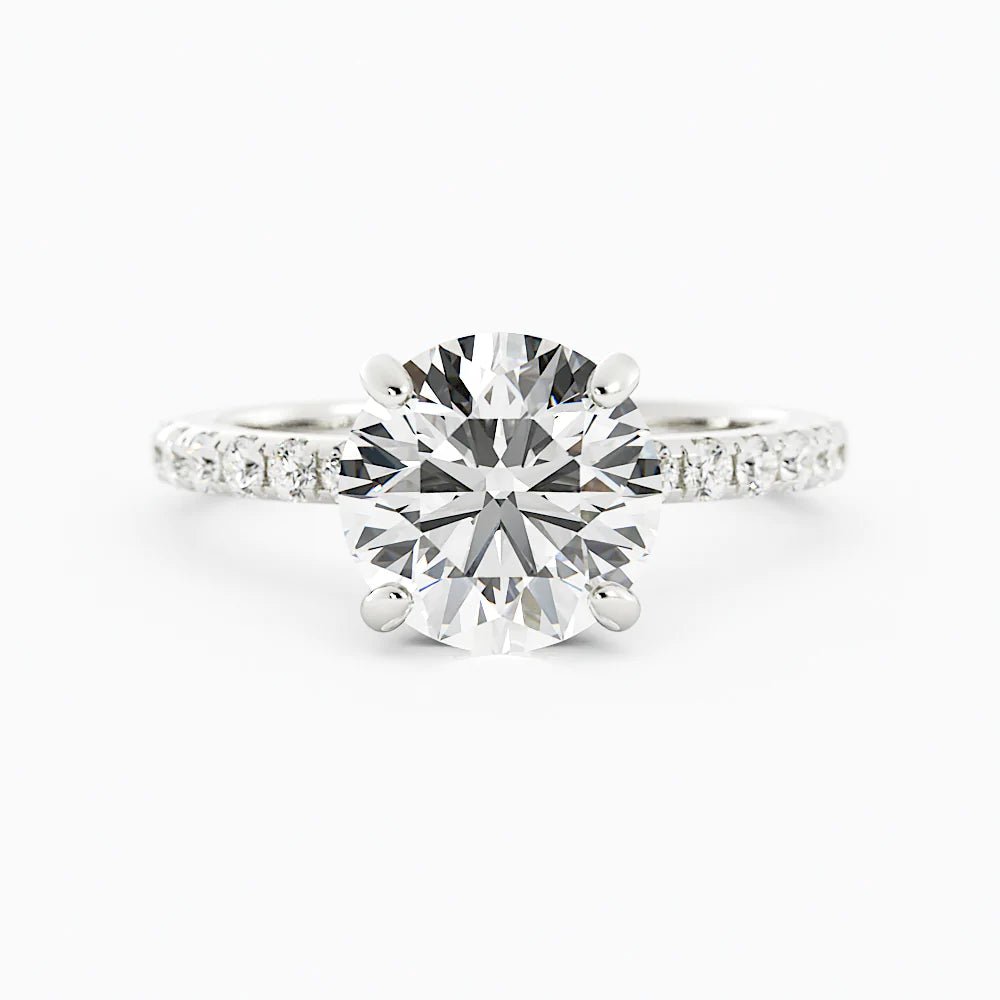 2 Carat Round Moissanite Engagement Ring - Balacia