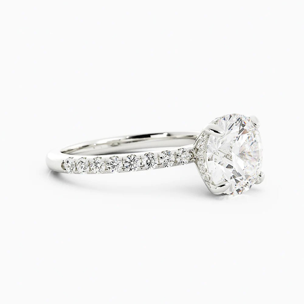 2 Carat Round Moissanite Engagement Ring - Balacia