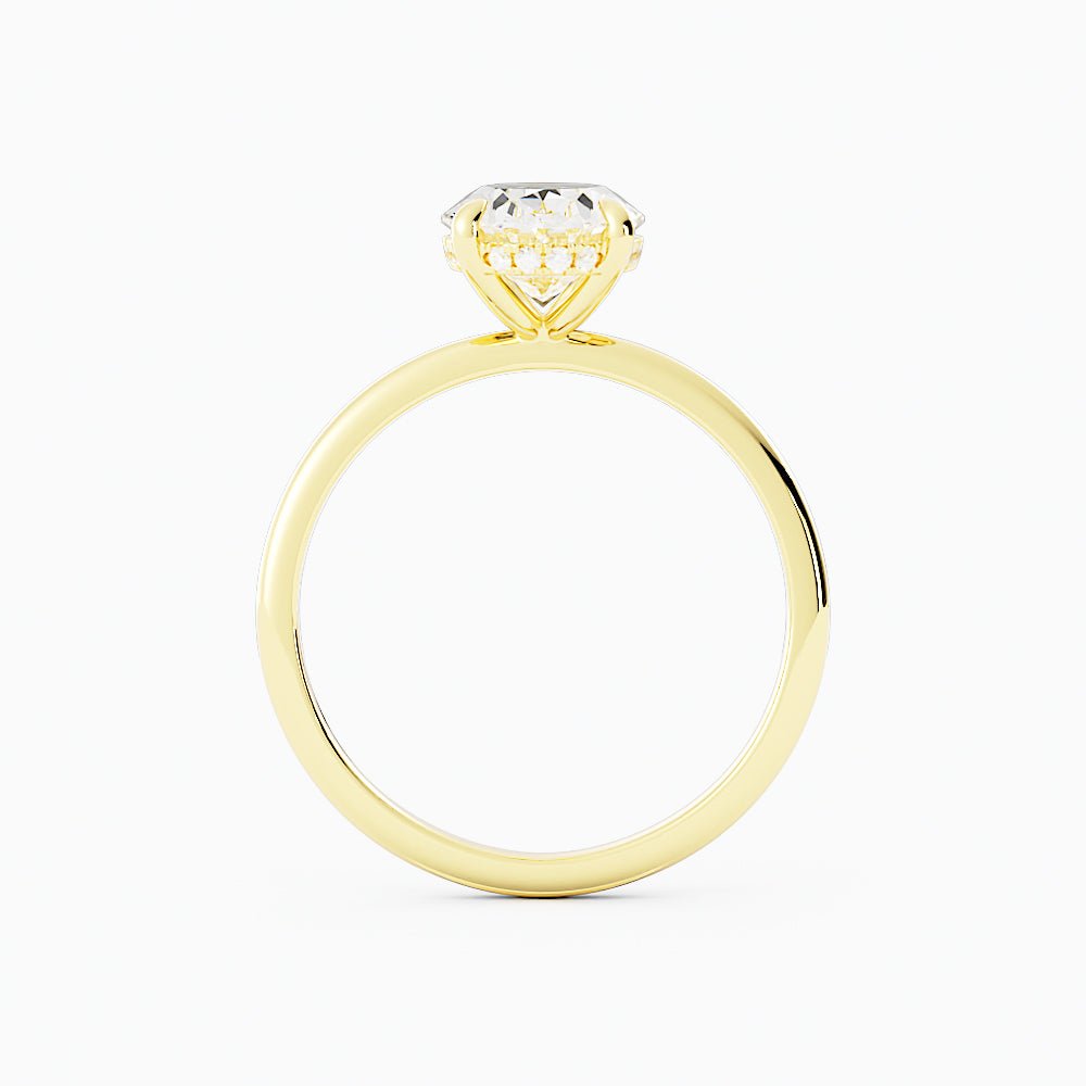 2.1 Carat Oval Diamond Engagement Ring 14k Yellow Gold - Balacia