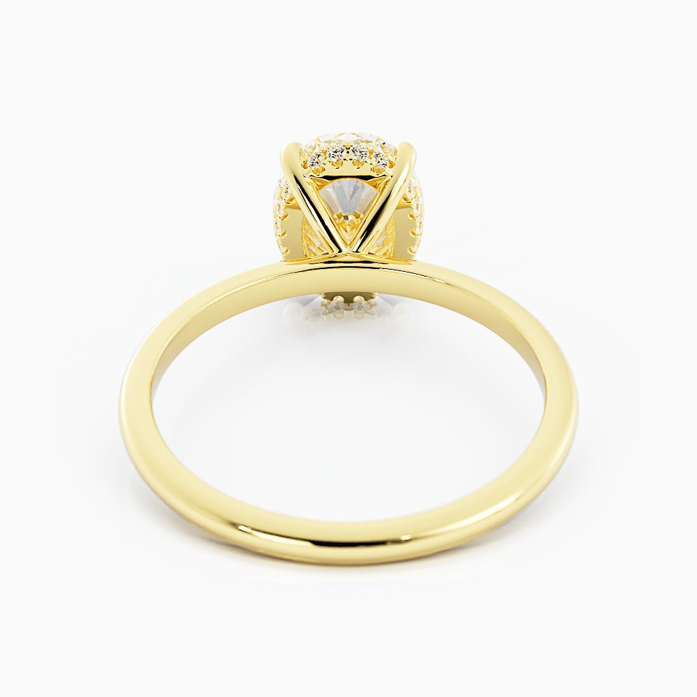 2.1 Carat Oval Diamond Engagement Ring 14k Yellow Gold - Balacia