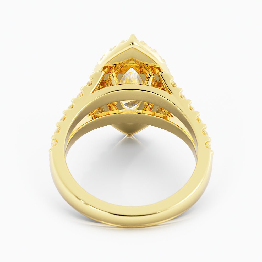 2.3 Carat Marquise Cut Diamond Engagement Ring 14k Yellow Gold - Balacia