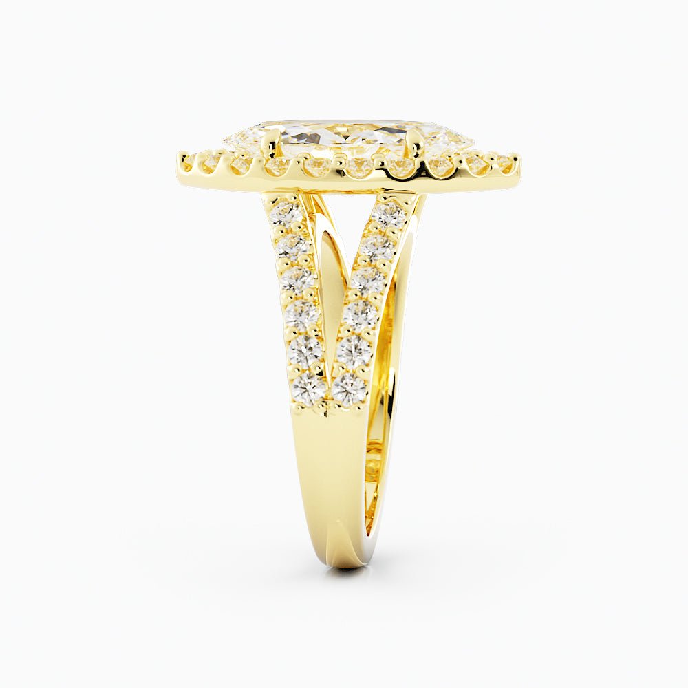 2.3 Carat Marquise Cut Diamond Engagement Ring 14k Yellow Gold - Balacia