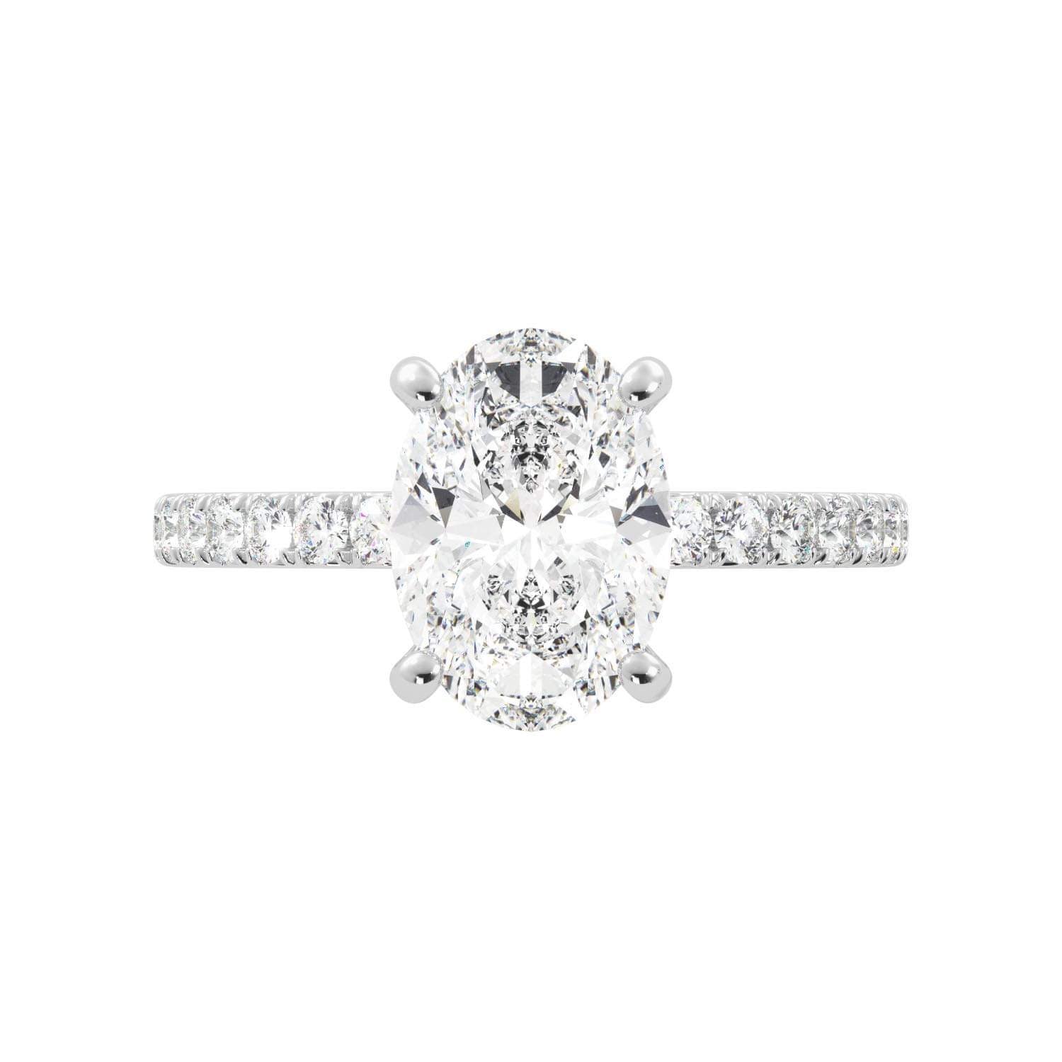 2.5 Carat Oval Moissanite Engagement Ring - Balacia