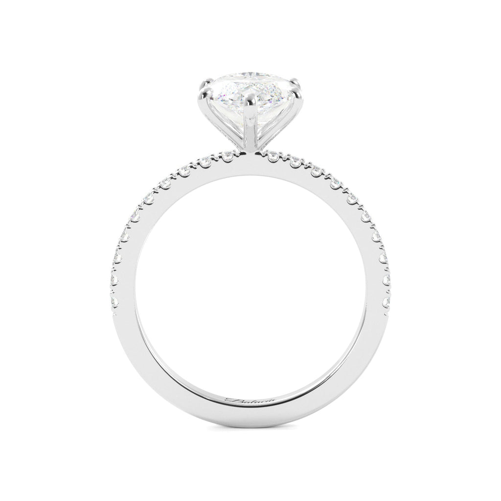 3 Carat Marquise Moissanite Engagement Ring - Balacia