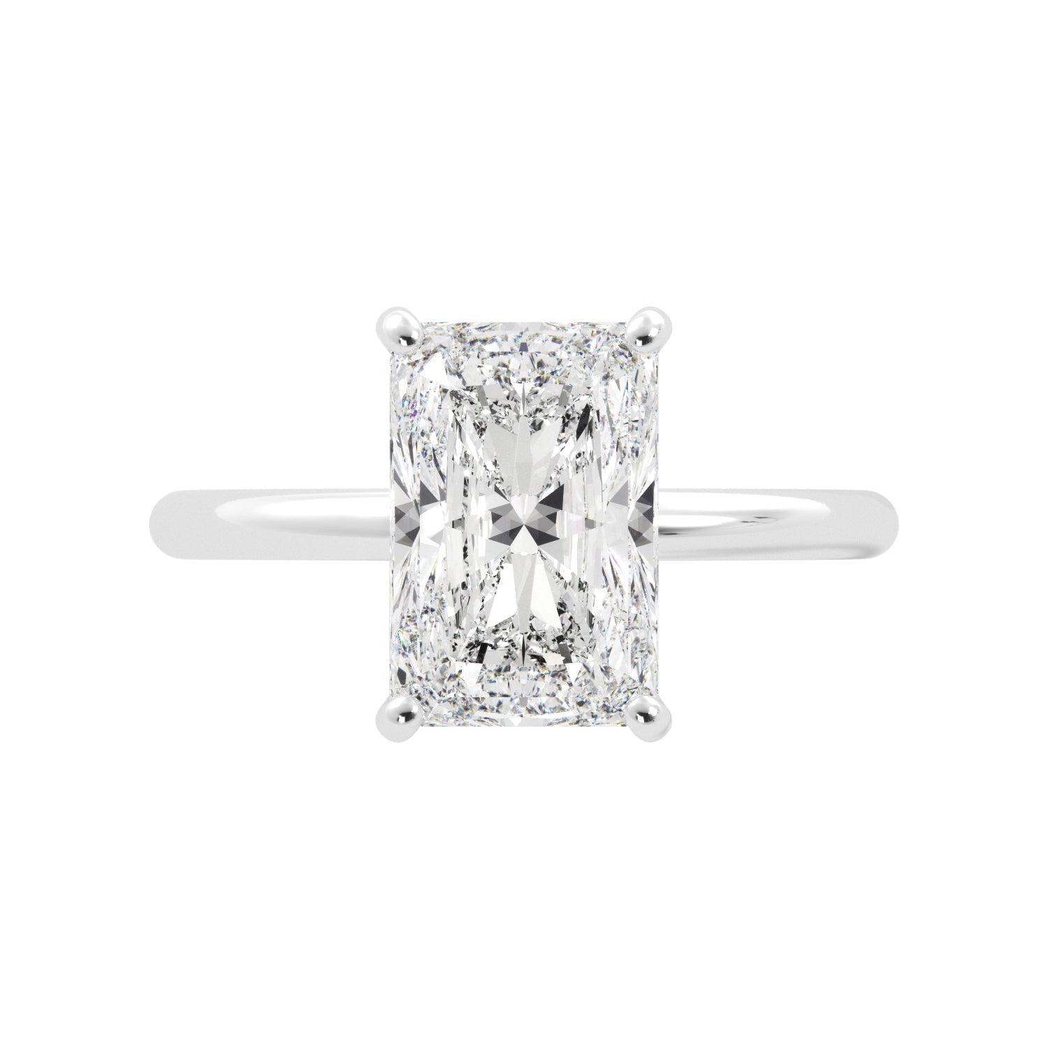 4 Carat Radiant Cut Solitaire Engagement Ring - Balacia