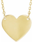 14K Engravable Heart 16-18" Necklace