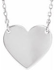 14K Engravable Heart 16-18" Necklace