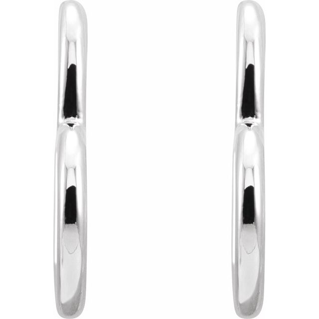 14K Heart 15.9 mm Hoop Earrings